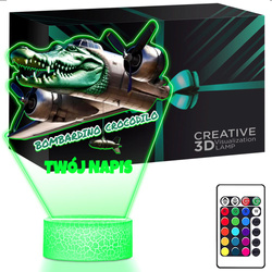 LAMPKA NOCNA LED 3D BOMBARDINO CROCODILO prezent dziecka URODZINY statuetka