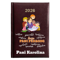 KALENDARZ KSIĄŻKOWY A5 dzienny 2026 ROK TERMINARZ NOTATNIK PEDAGOG