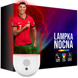 Lampka Nocna LED dla Dziecka Cristiano Ronaldo do kontaktu gniazdka CZUJNIK