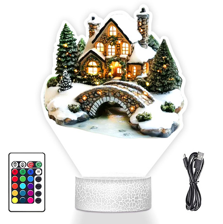 LAMPKA NOCNA LED 3D SZOPKA BOŻE NARODZENIE prezent dla dziecka NA ŚWIĘTA