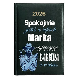 KALENDARZ KSIĄŻKOWY A5 dzienny 2026 ROK TERMINARZ NOTATNIK BARBER