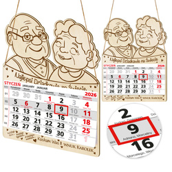PREZENT na DZIEŃ BABCI DZIADKA KALENDARZ 2026 DLA DZIADKÓW URODZINY ŚWIĘTA
