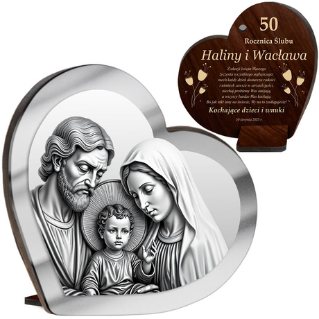 PREZENT NA ROCZNICĘ ŚLUBU 10 25 30 40 50 PAMIĄTKA DLA RODZICÓW Z GRAWEREM