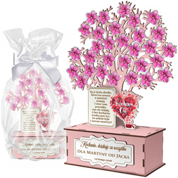 PREZENT NA WALENTYNKI DLA DZIEWCZYNY CHŁOPAKA STATUETKA SERCE DRZEWKO