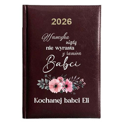 KALENDARZ KSIĄŻKOWY A5 dzienny 2026 ROK TERMINARZ NOTATNIK DLA DZIADKÓW