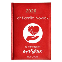 KALENDARZ KSIĄŻKOWY A5 dzienny 2026 ROK TERMINARZ NOTATNIK LEKARZ