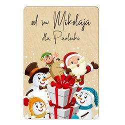 KARTKA OD MIKOŁAJ prezent na mikołaja choinkę