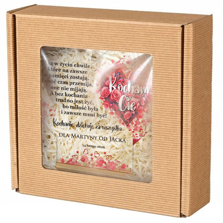 PREZENT DLA DZIEWCZYNY CHŁOPAKA NA WALENTYNKI STATUETKA OBRAZEK SERCE