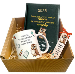 ZESTAW DZIEŃ NAUCZYCIELA WYCHOWAWCY KALENDARZ KUBEK ZAKŁADKA podziękowanie