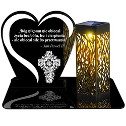 ZNICZ SOLARNY LED WIECZNY PODSTAWKA NA CMENTARZ GRÓB lampka Napis Serce 3D