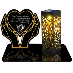 ZNICZ SOLARNY LED WIECZNY PODSTAWKA NA CMENTARZ GRÓB lampka 3D