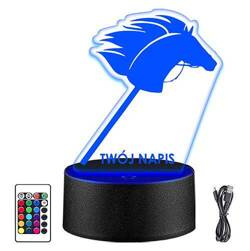 LAMPKA NOCNA LED HOBBY PASJA KONIK KOŃ 3D +PILOT prezent URODZINY statuetka