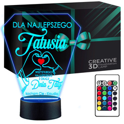 Prezent NA DZIEŃ TATY OJCA TATA teścia mężczyzny LAMPKA NOCNA pamiątka