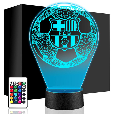 Lampka nocna FC Barcelona Piłka nożna 3D LAMP LED dziecka chłopca święta