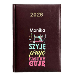 KALENDARZ KSIĄŻKOWY A5 dzienny 2026 ROK TERMINARZ NOTATNIK KRAWCOWA