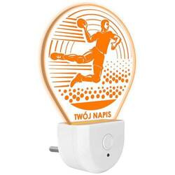 Lampka Nocna LED dla Dzieci PIŁKA RĘCZNA do kontaktu gniazdka CZUJNIK