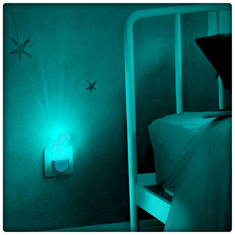 Lampka Nocna LED dla Dziecka KOŃ KONIK kontaktu gniazdka CZUJNIK