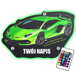 LAMPKA NOCNA LED Samochód Lamborghini prezent DLA DZIECKA ŚCIANĘ UPOMINEK