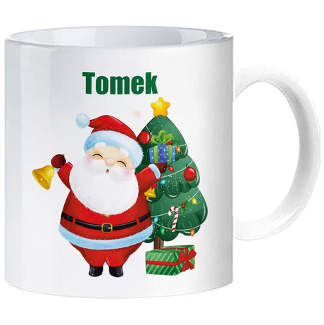 KUBEK ŚWIĘTA MIKOŁAJ GWIAZDKA PREZENT MIKOŁAJKI BOŻE NARODZENIE WŁASNE IMIĘ