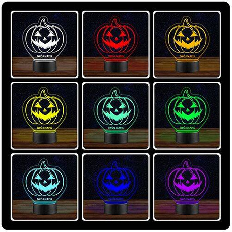 LAMPKA NOCNA LED HALLOWEEN DYNIA 3D + PILOT prezent URODZINY statuetka