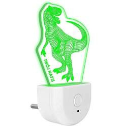 Lampka Nocna LED dla Dzieci JURASSIC T-REX do kontaktu gniazdka CZUJNIK
