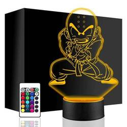 LAMPKA NOCNA LED DRAGON BALL KRILLIN 3D + PILOT prezent URODZINY statuetka