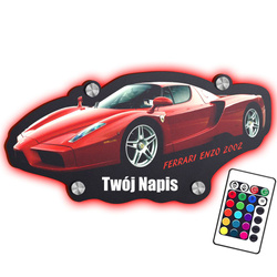 LAMPKA NOCNA LED FERRARI ENZO 2002 prezent DLA DZIECKA NA ŚCIANĘ UPOMINEK