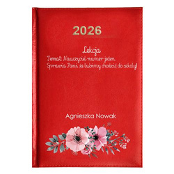 KALENDARZ KSIĄŻKOWY A5 dzienny 2026 ROK TERMINARZ NOTATNIK NAUCZYCIELA