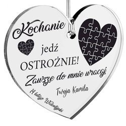 WALENTYNKI prezent urodziny Zawieszka do AUTA