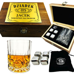 ZESTAW DO WHISKY Z GRAWEREM prezent dla Dziadka na urodziny Dzień Dziadka