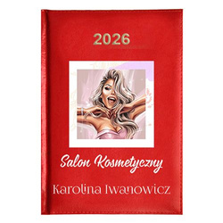 KALENDARZ KSIĄŻKOWY A5 dzienny 2026 ROK TERMINARZ NOTATNIK KOSMETYCZKA
