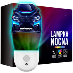 Lampka Nocna LED dla Dziecka BMW auto samochód kontaktu gniazdka CZUJNIK