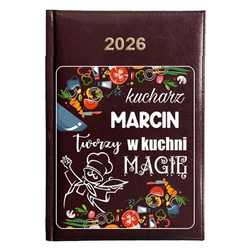 KALENDARZ KSIĄŻKOWY A5 dzienny 2026 ROK TERMINARZ NOTATNIK KUCHARZ