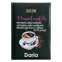 KALENDARZ KSIĄŻKOWY A5 dzienny 2026 ROK TERMINARZ NOTATNIK PRACOWNIK BIURO