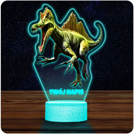 LAMPKA NOCNA LED 3D DINOZAUR JURASSIC prezent dziecka URODZINY statuetka