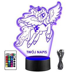 LAMPKA NOCNA LED KSIĘŻNICZKA LUNA 3D + PILOT prezent URODZINY statuetka