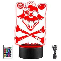 LAMPKA NOCNA LED FNAF FOXY GRA 3D + PILOT prezent URODZINY statuetka