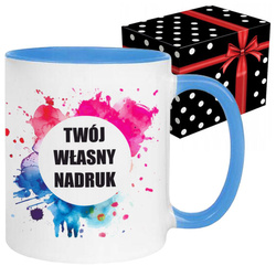 KUBEK FOTO LOGO FIRMOWE PREZENT Z WŁASNYM NADRUKIEM ZDJĘCIE URODZINY NAPISY