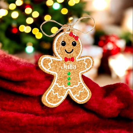 BOMBKA na CHOINKĘ z Personalizacją Ozdoba CHOINKOWA PIERNIK ŚWIĘTA prezent