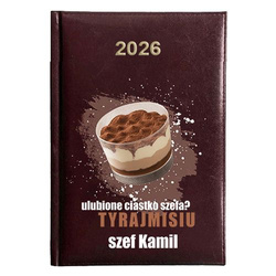 KALENDARZ KSIĄŻKOWY A5 dzienny 2026 ROK TERMINARZ NOTATNIK SZEF SZEFOWA