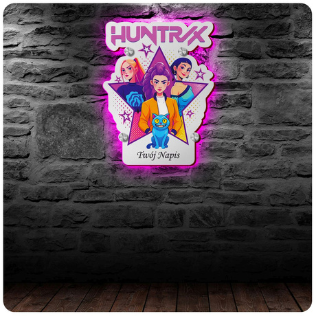 LAMPKA NOCNA LED Huntrix Łowczynie Demonów prezent DLA DZIECKA NA ŚCIANĘ