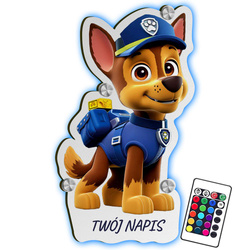 LAMPKA NOCNA LED Psi Patrol Chase prezent DLA DZIECKA NA ŚCIANĘ UPOMINEK