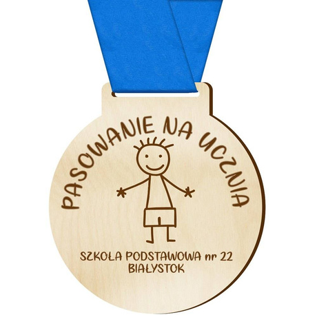 Medal pasowanie ucznia przedszkolaka dzień prezent