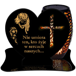 ZNICZ SOLARNY LED WIECZNY PODSTAWKA NA CMENTARZ GRÓB Krzyż EFEKT PŁOMIENIA