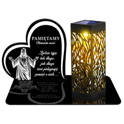 ZNICZ SOLARNY LED WIECZNY PODSTAWKA NA CMENTARZ GRÓB lampka Serce 3D