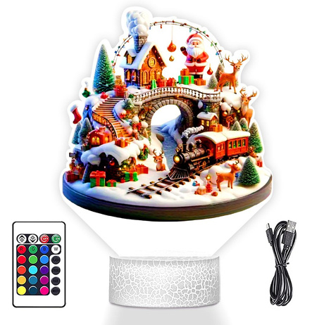 LAMPKA NOCNA LED 3D SZOPKA BOŻE NARODZENIE prezent dla dziecka NA ŚWIĘTA