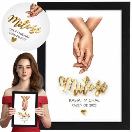 PREZENT NA WALENTYNKI - piękny walentynkowy obraz dla niej i dla niego dla pary