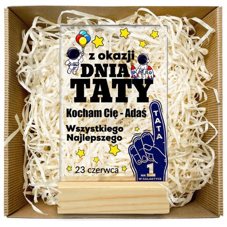 PAMIĄTKA PREZENT NA DZIEŃ TATY OJCA STATUETKA DLA TEŚCIA SUPER TATA