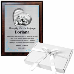 OBRAZEK PAMIĄTKA NA CHRZEST ŚWIĘTY PREZENT DLA CHRZEŚNIAKA CHRZEŚNICY