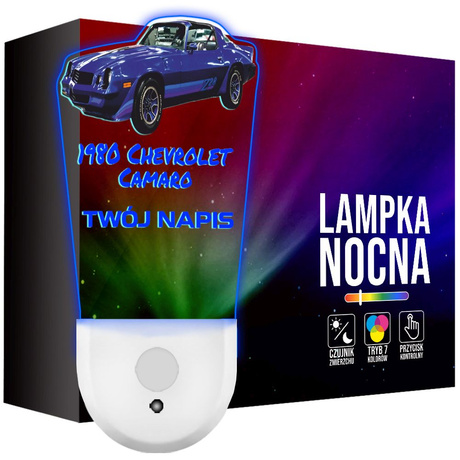 Lampka Nocna LED dla Dziecka Chevrolet Camaro kontaktu gniazdka CZUJNIK